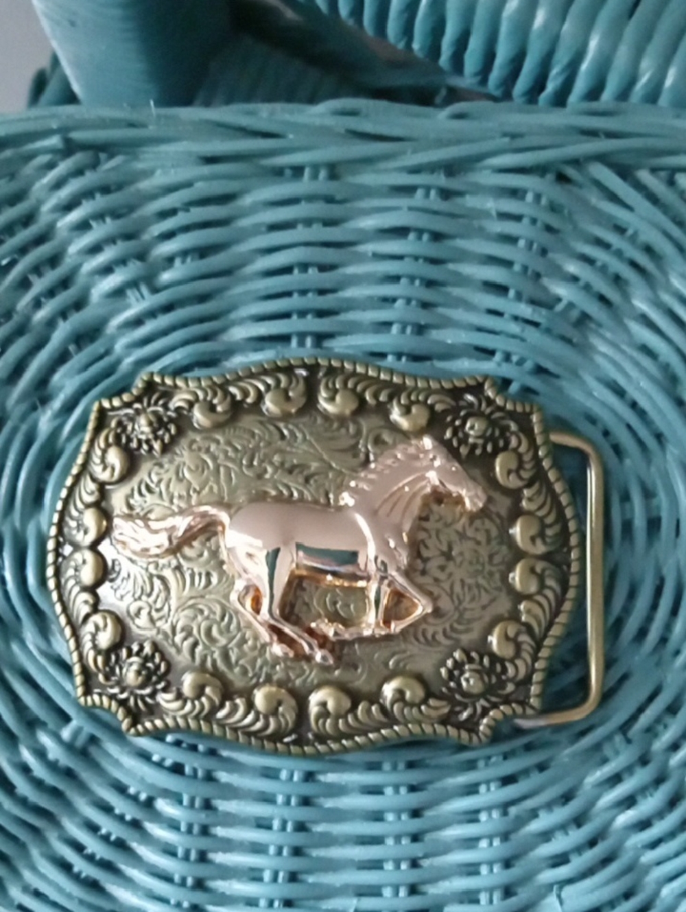 Western Horse Belt Buckle